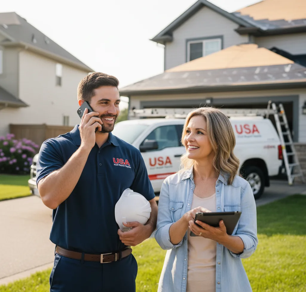 USA Roof Repair Experts customer support in Starbuck